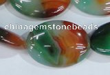 CAG1025 15.5 inches 22*30mm oval rainbow agate beads