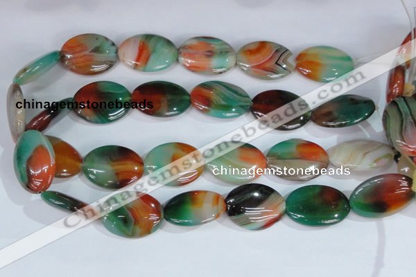 CAG1025 15.5 inches 22*30mm oval rainbow agate beads