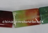 CAG1053 15.5 inches 18*25mm rectangle rainbow agate beads