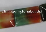 CAG1054 15.5 inches 20*30mm rectangle rainbow agate beads