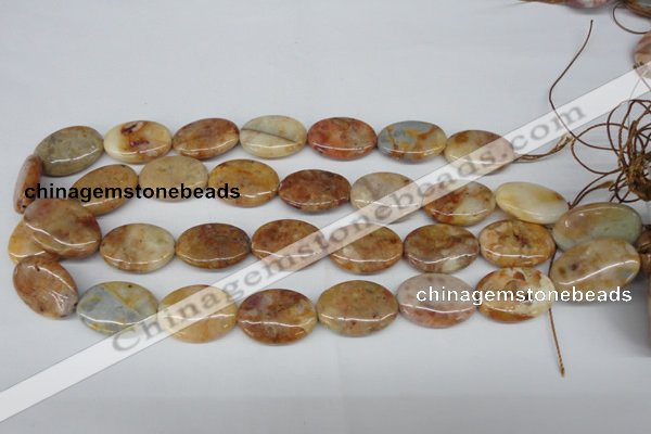 CAG1094 15.5 inches 18*25mm oval Morocco agate beads wholesale