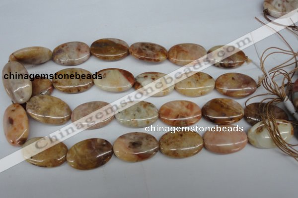 CAG1095 15.5 inches 20*30mm oval Morocco agate beads wholesale