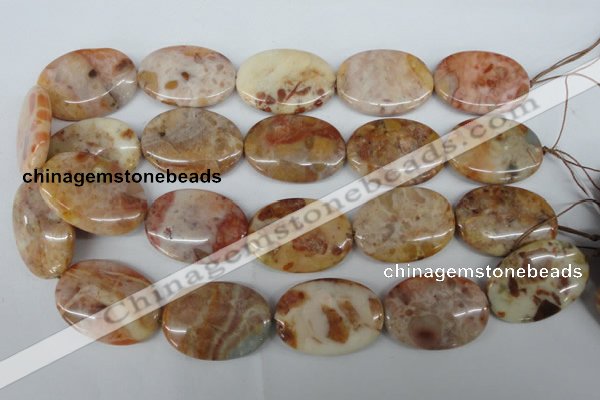 CAG1096 15.5 inches 25*35mm oval Morocco agate beads wholesale