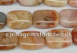 CAG1097 15.5 inches 13*18mm rectangle Morocco agate beads wholesale