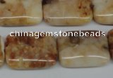 CAG1098 15.5 inches 18*25mm rectangle Morocco agate beads wholesale