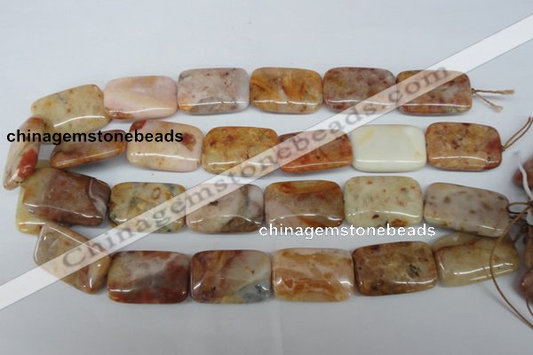 CAG1099 15.5 inches 20*30mm rectangle Morocco agate beads wholesale