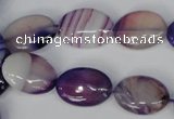 CAG1206 15.5 inches 12*16mm oval line agate gemstone beads