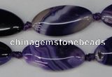 CAG1252 15.5 inches 15*30mm marquise line agate gemstone beads