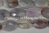 CAG1255 15.5 inches 13*18mm faceted oval line agate gemstone beads