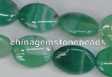 CAG1265 15.5 inches 13*18mm oval line agate gemstone beads