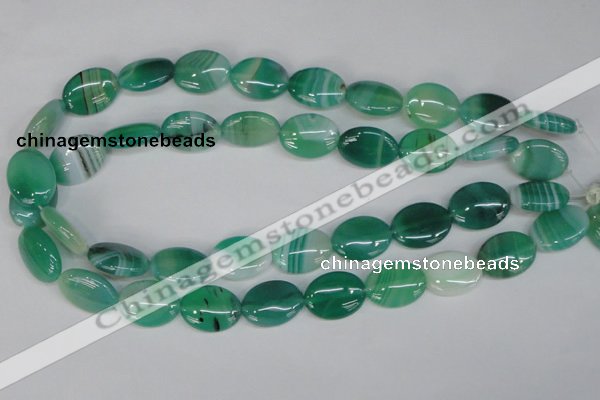 CAG1266 15.5 inches 15*20mm oval line agate gemstone beads