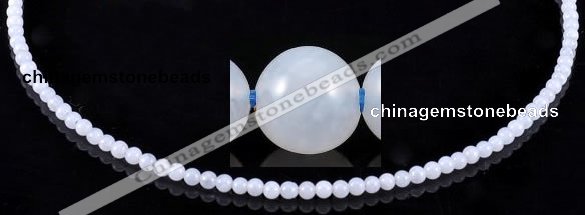 CAG127 Smooth round 3mm blue lace agate gemstone beads wholesale