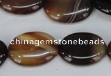 CAG1316 15.5 inches 18*25mm oval line agate gemstone beads