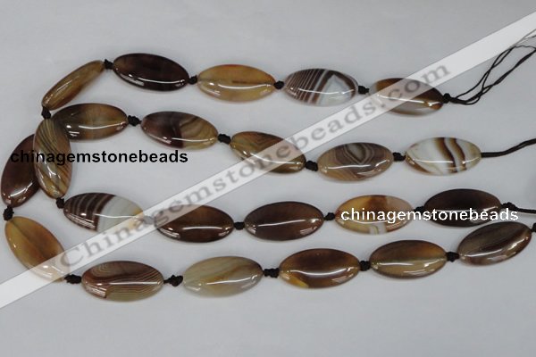 CAG1320 15.5 inches 15*30mm marquise line agate gemstone beads