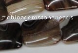 CAG1325 15.5 inches 18*25mm rectangle line agate gemstone beads