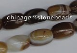 CAG1331 15.5 inches 10*15mm drum line agate gemstone beads