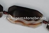 CAG1355 15.5 inches 23*43mm faceted rectangle line agate gemstone beads