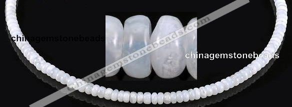 CAG137 3*5mm rondelle blue lace agate gemstone beads Wholesale