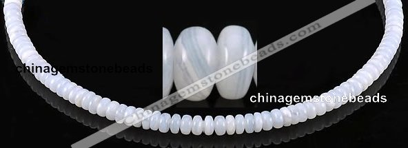 CAG138 Rondelle 3*6mm blue lace agate gemstone beads Wholesale