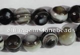 CAG1405 15.5 inches 12mm faceted round line agate gemstone beads