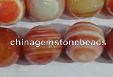 CAG1410 15.5 inches 20mm faceted round line agate gemstone beads