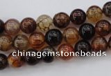 CAG1440 15.5 inches 8mm round dragon veins agate beads