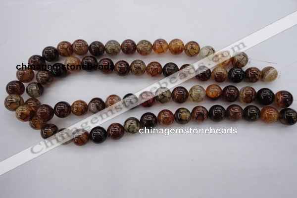 CAG1441 15.5 inches 12mm round dragon veins agate beads