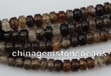 CAG1443 15.5 inches 3*6mm rondelle dragon veins agate beads