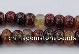 CAG1444 15.5 inches 8*12mm rondelle dragon veins agate beads