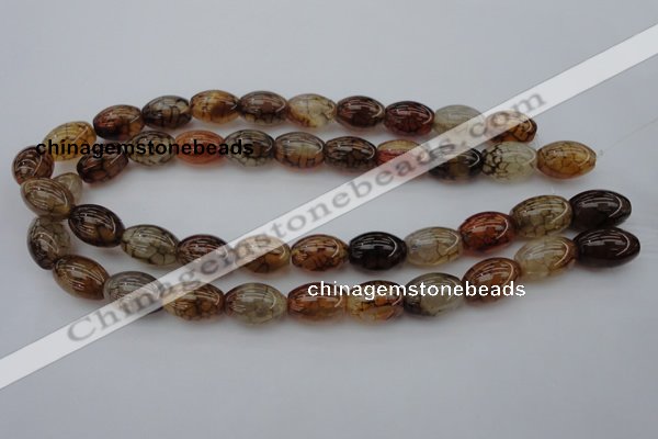 CAG1453 15.5 inches 13*18mm rice dragon veins agate beads