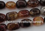 CAG1456 15.5 inches 10*15mm nuggets dragon veins agate beads