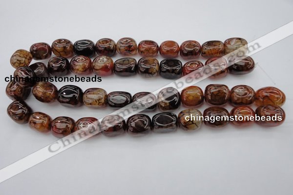 CAG1457 15.5 inches 13*18mm nuggets dragon veins agate beads