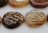 CAG1459 15.5 inches 18*25mm freeform dragon veins agate beads