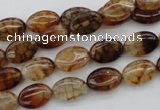 CAG1462 15.5 inches 8*12mm oval dragon veins agate beads