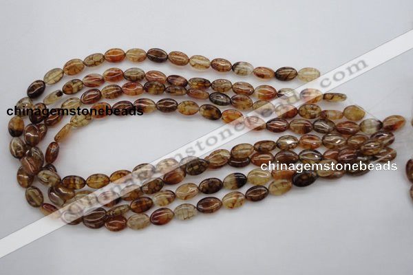 CAG1462 15.5 inches 8*12mm oval dragon veins agate beads