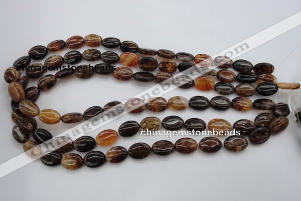 CAG1463 15.5 inches 10*14mm oval dragon veins agate beads