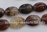 CAG1465 15.5 inches 13*18mm oval dragon veins agate beads