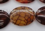 CAG1468 15.5 inches 22*30mm oval dragon veins agate beads