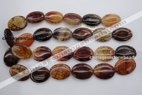 CAG1468 15.5 inches 22*30mm oval dragon veins agate beads