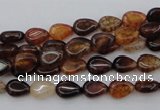 CAG1469 15.5 inches 6*8mm flat teardrop dragon veins agate beads