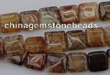 CAG1471 15.5 inches 10*10mm square dragon veins agate beads