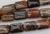 CAG1479 15.5 inches 10*14mm rectangle dragon veins agate beads