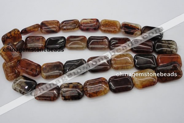 CAG1483 15.5 inches 18*25mm rectangle dragon veins agate beads