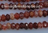 CAG1491 15.5 inches 5*8mm faceted rondelle natural fire agate beads