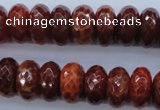 CAG1493 15.5 inches 8*16mm faceted rondelle natural fire agate beads