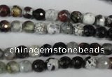 CAG1503 15.5 inches 6mm faceted round fire crackle agate beads