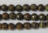 CAG1506 15.5 inches 8mm faceted round fire crackle agate beads