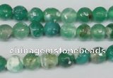 CAG1509 15.5 inches 8mm faceted round fire crackle agate beads