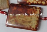 CAG1587 15.5 inches 30*40mm rectangle fire crackle agate beads