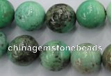 CAG1600 15.5 inches 16mm round green grass agate gemstone beads